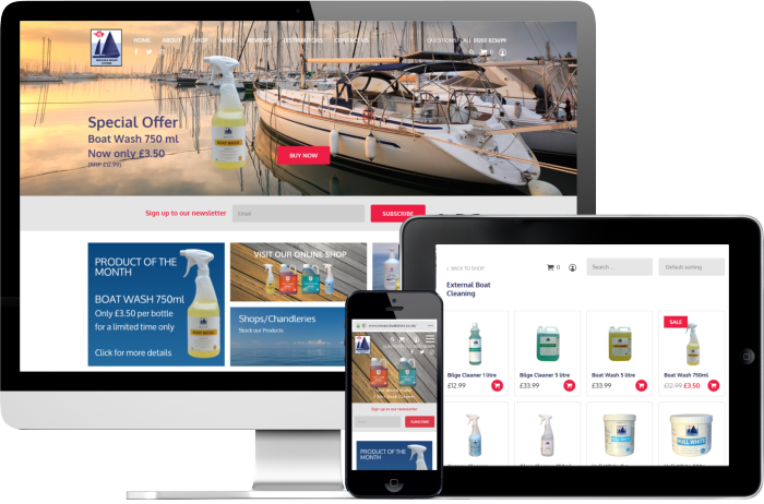 Wessex Boat Store website